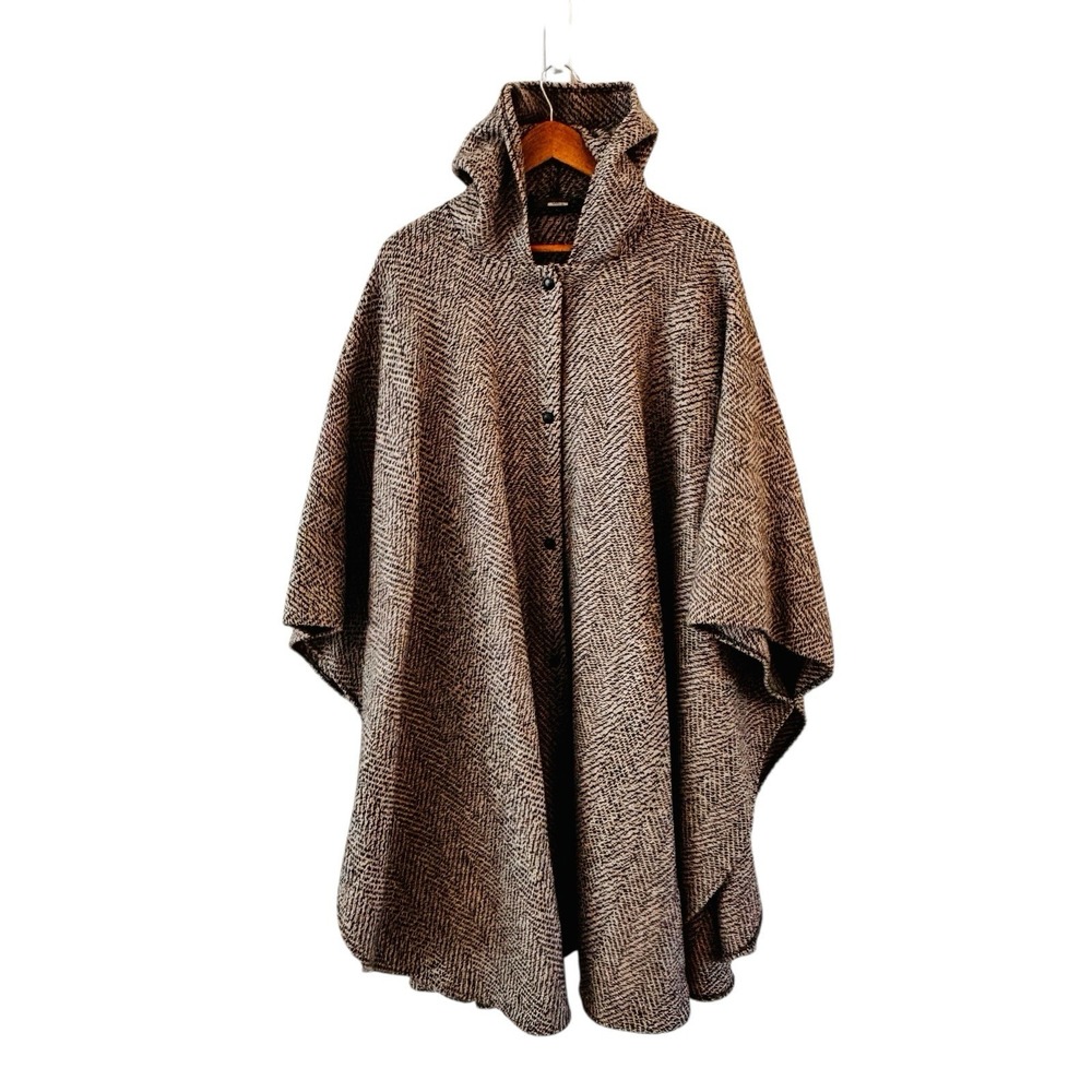 Vintage‎ Coloratura Wool Swing Coat Poncho Pennsylvania Hood One Size Heritage